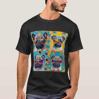 Camiseta Gafas de sol inspiradas en Andy Warhol: Pug-tástic