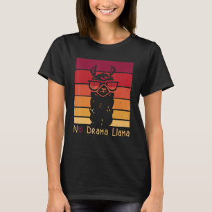 Camiseta Gafas de sol Llama Sin Drama Alpaca Fresco Retro V