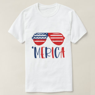 Camiseta Gafas de sol Merica 4 de julio Patrióticas de Vera