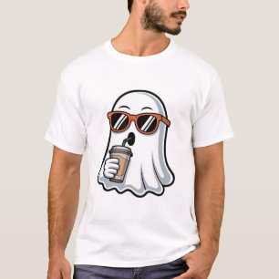 Camiseta Gafas de sol naranjas fantasma genial café helado 