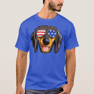 Camiseta Gafas de sol norteamericanas de Dachshund 4 de jul