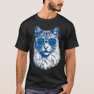 Camiseta Gafas de sol para amantes de gatos Maine Coon Vint
