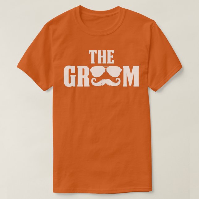 Camiseta Gafas de sol para el novio de la boda (Diseño del anverso)