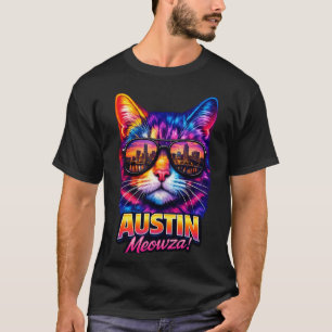 Camiseta Gafas de sol para gatito coloridas geniales de mod