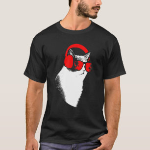 Camiseta Gafas de sol para gatos kitty fiesta gato amor fan