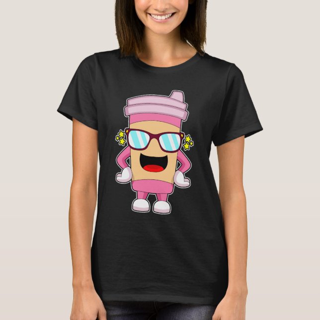 Camiseta Gafas de sol para llevar café (Anverso)