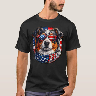 Camiseta Gafas de sol para perro pastor australiano con ban