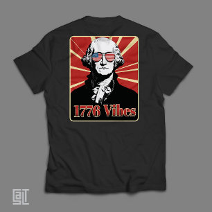Camiseta Gafas de sol patrióticas vibes George Washington 1