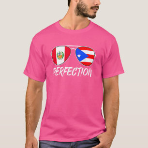 Camiseta Gafas de sol peruanas más puertorriqueñas