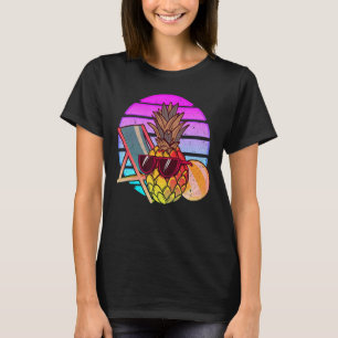 Camiseta Gafas de sol Piña 90 Vaporwave Tropical Summe