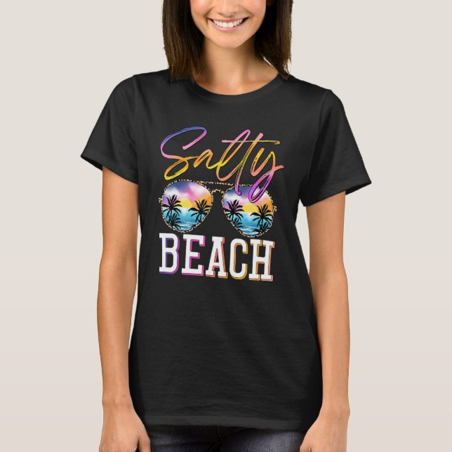 Camiseta Gafas de sol Playa Salty Hawaii Playa Hola Verano  (Anverso)
