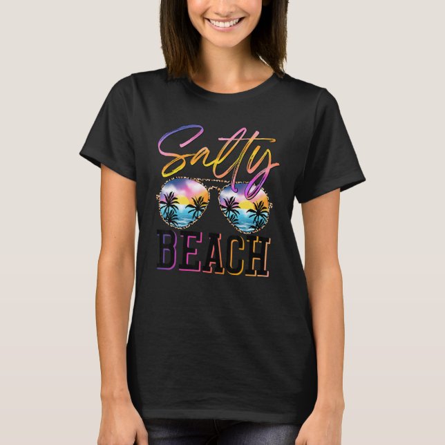 Camiseta Gafas de sol Playa Salty Hawaii Playa Hola Verano  (Anverso)