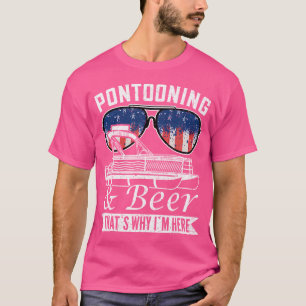 Camiseta Gafas De Sol Pontoon Boat Capitán Boating 4 De Jul