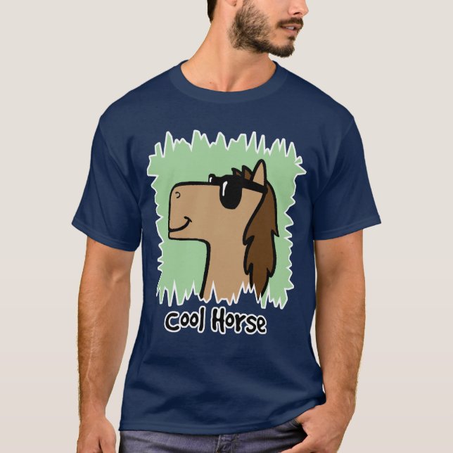 Camiseta Gafas de sol que llevan del caballo de Guay del (Anverso)