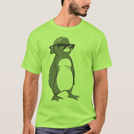 Camiseta Gafas de sol que llevan del pingüino fresco