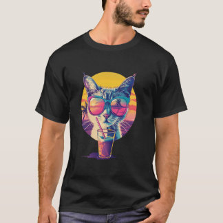 Camiseta Gafas de sol reflectantes de vacaciones de verano 