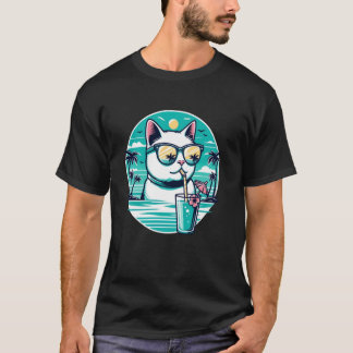 Camiseta Gafas de sol reflectantes de vacaciones de verano