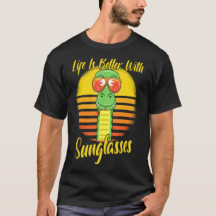 Camiseta Gafas de sol Retro Atardecer Playa Vacaciones Serp