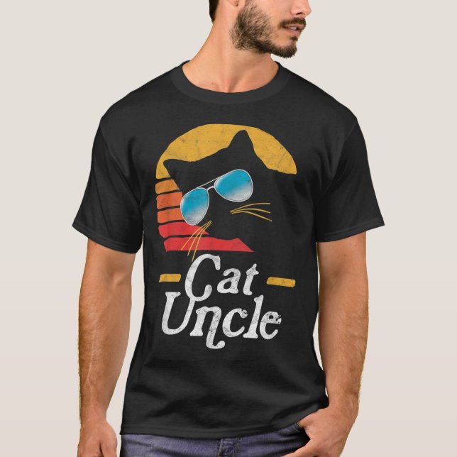 Camiseta Gafas de sol retro de gato estilo Gato estilo de l (Anverso)