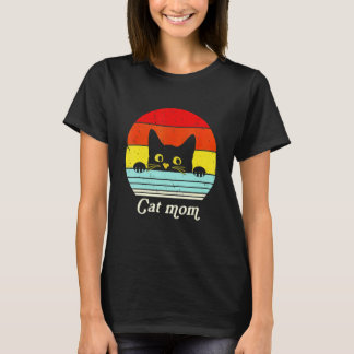 Camiseta Gafas de sol retro de gato estilo vintage de los 8