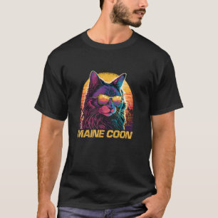Camiseta Gafas de sol retro de Guay Gato de café principal