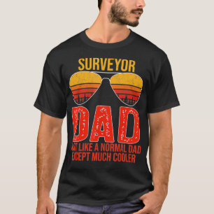 Camiseta Gafas de sol retro de papá y topografía para padre