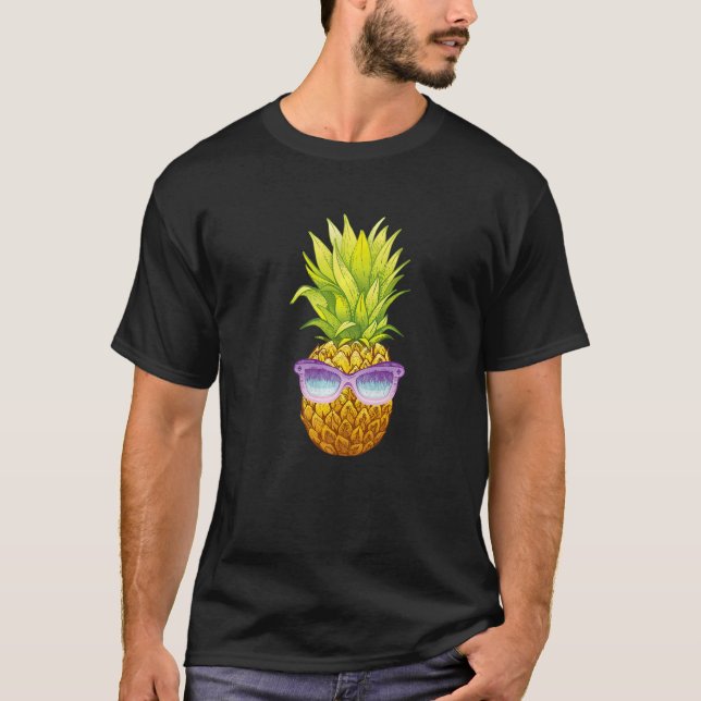 Camiseta Gafas de sol retro de piña Aloha Bebidas Hawaii Ha (Anverso)
