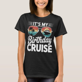 Camiseta Gafas de sol retro para crucero de cumpleaños