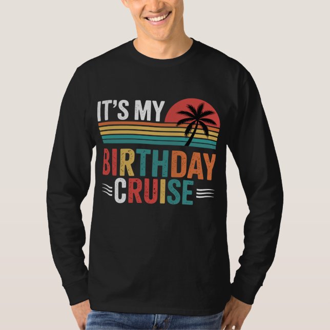 Camiseta Gafas de sol retro para crucero de cumpleaños (Anverso)