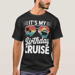 Camiseta Gafas de sol retro para crucero de cumpleaños