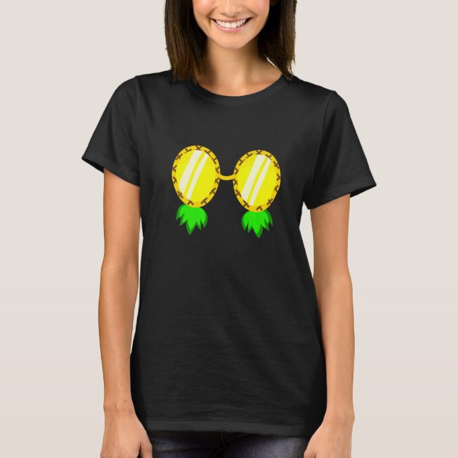 Camiseta Gafas de sol Retro Swinger Upside Down Pineapple (Anverso)