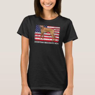 Camiseta Gafas de sol Rhodesia Ridgeback Mamá Bandera Estad