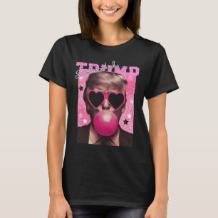 Camiseta Gafas de sol rosadas de chicle de Donald Trump
