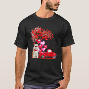 Camiseta Gafas de sol Samoyed Corazón Árbol Camión de recog