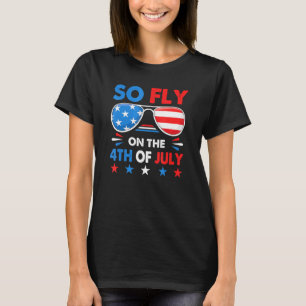 Camiseta Gafas de sol So Fly 4 de julio bandera americana n
