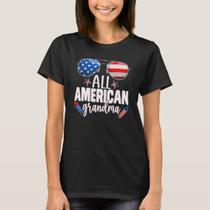 Camiseta Gafas De Sol Toda La Abuela Americana 4 De Julio