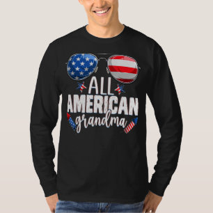 Camiseta Gafas De Sol Toda La Abuela Americana 4 De Julio
