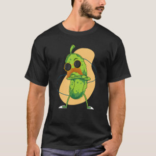 Camiseta Gafas de sol Veggie Cucumber Mustache Guay Pickle
