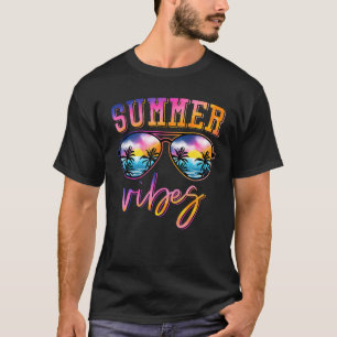 Camiseta Gafas de sol Vibes de verano Hawaii Beach Hola ver