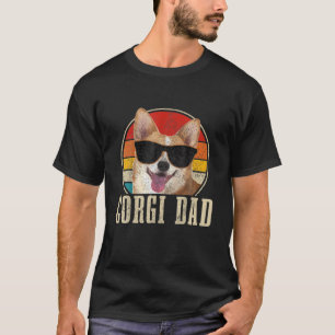 Camiseta Gafas de sol vintage de papá Corgi divertidas Dueñ