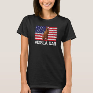 Camiseta Gafas de sol Vizsla Dad Flag American Usa Dog