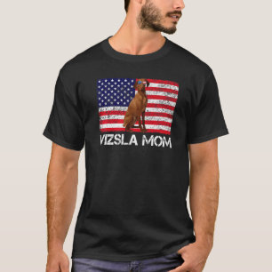 Camiseta Gafas de sol Vizsla Mamá Bandera Estadounidense Pe