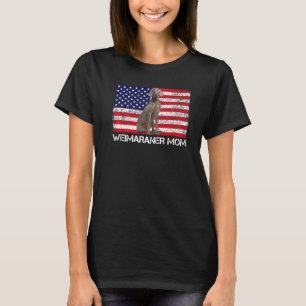 Camiseta Gafas de sol Weimaraner Mamá Bandera Estadounidens
