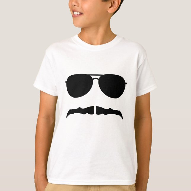 Camiseta gafas de sol y 'stache (Anverso)