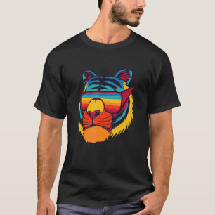 Camiseta Gafas de tigre Guay Bengal Tíger de color vintage 