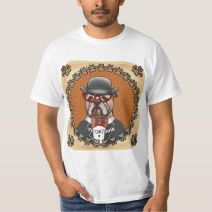 Camiseta Gafas de uso de bulldog