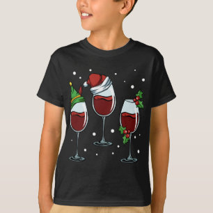 Camiseta Gafas De Vino Dulce Cute Divertido Navidades Celeb