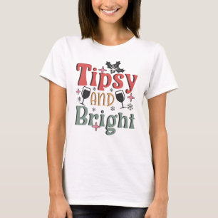 Camiseta Gafas de vino estelar tipsy y brillante 2023