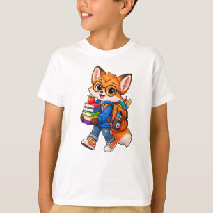 Camiseta Gafas de zorro lindo Mochila Libros - niños lindos