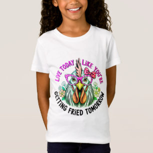 Camiseta Gafas Divertidas de Gallo Cita Motivacional